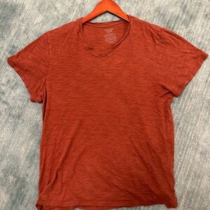 VINCE burnt orange v-neck t-shirt
